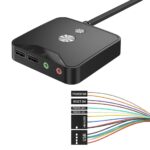 Verilux Desktop Computer Power Switch,Desktop Pc Power,Computer On/Off Switch,Push Button Cpu Power Switch Button,2 Usb Port&3.5Mm Audio Jacks 1.6M Cable Computer Host Modification Switch Power