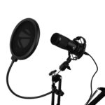 Zebronics Zeb-Lucid PRO Desktop Mount Condenser Microphone with 2M USB Cable for Computer/PC, Cardioid Pattern, Metal Body, High Sensitivity, Shock Mount, Plug & Play, Unidirectional, Black