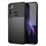 amazon basics Basic Case for Motorola One Fusion Plus (Carbon Fiber_Black)