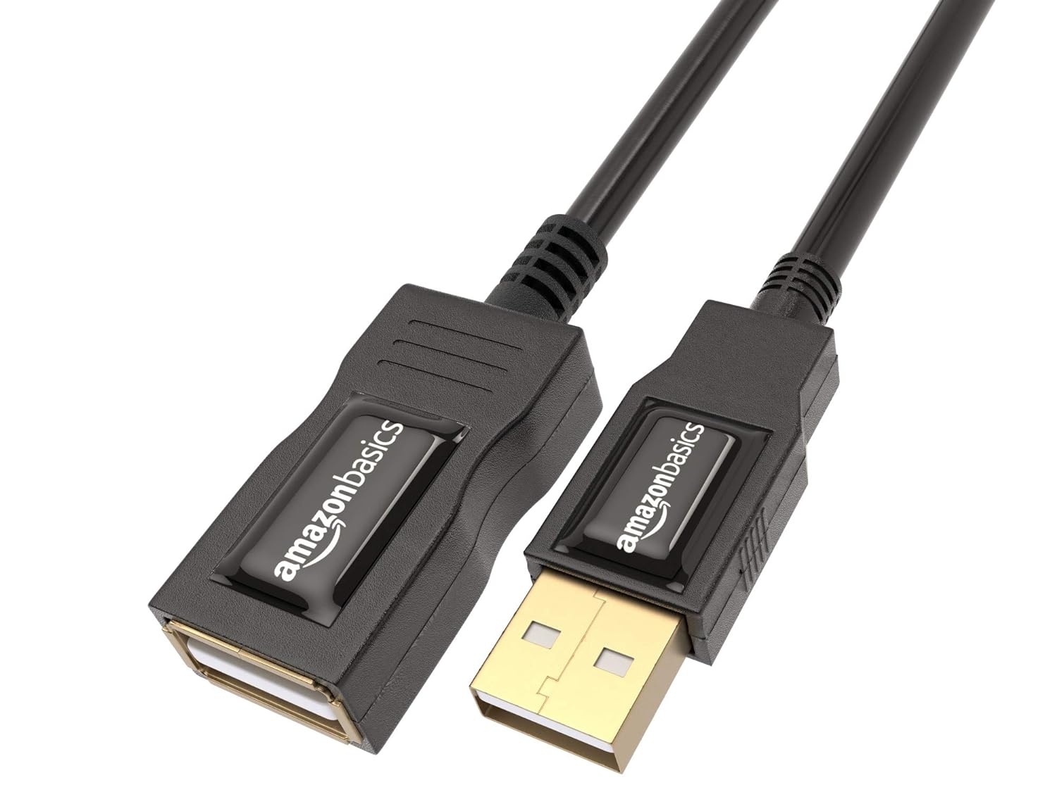 amazon basics Usb 2.0 Extension Cable 2-Pack - A-Male To A-Female For Personal Computer,Printer - 3.3 Feet (1 Meter,Black)