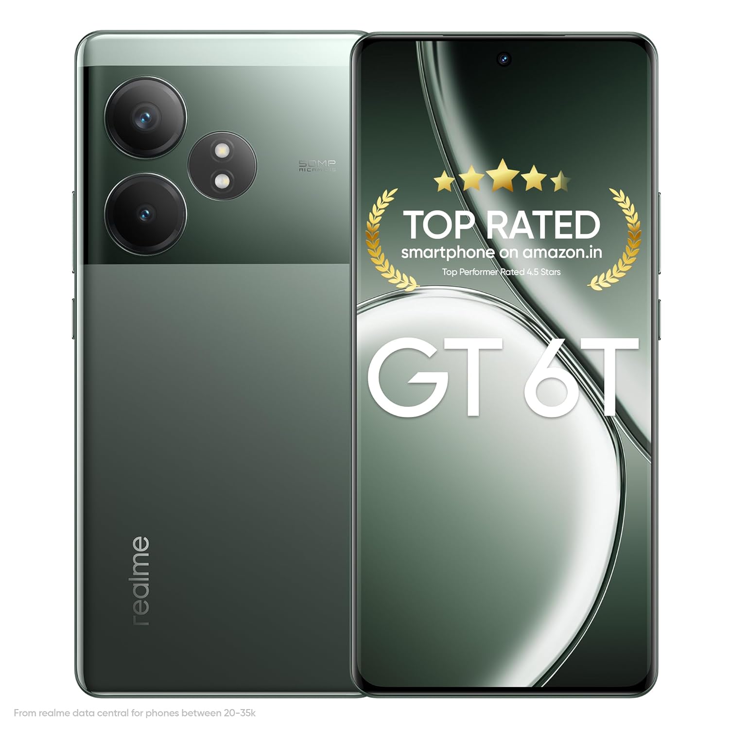 realme GT 6T 5G (Razor Green,12GB RAM+512GB Storage) | India's 1st 7+ Gen 3 Flagship Chipset | 1.5M+AnTuTu Score | 5500mAh+120W | The World's Brightest Flagship Display