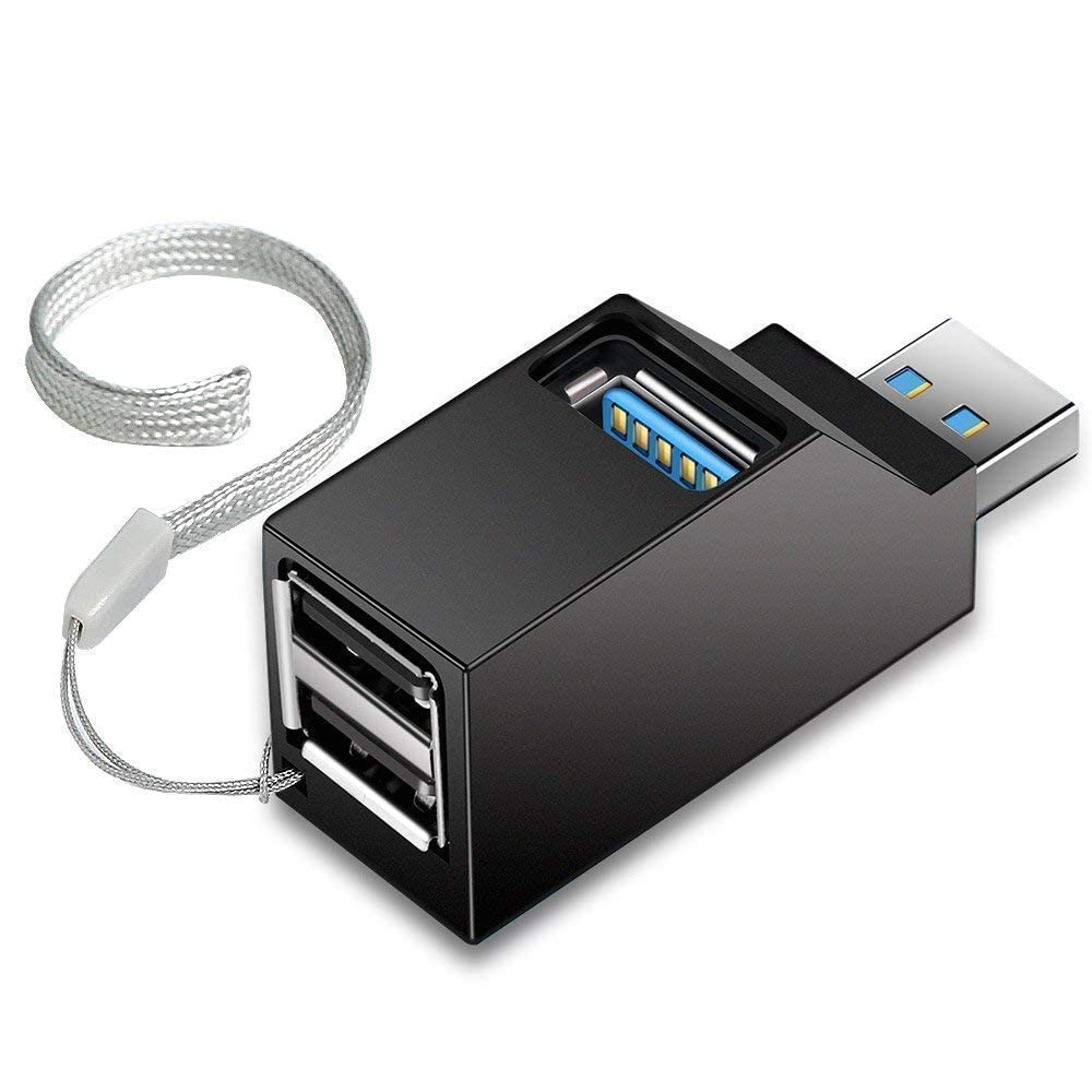 rts 3 Port USB Hub High Speed Splitter Plug and High Speed Play Bus Powered,Data USB Hub Transfer, Splitter Box Adapter Expansion for PC Notebook Laptop Computer Mac Linux Windows Gift Items Products