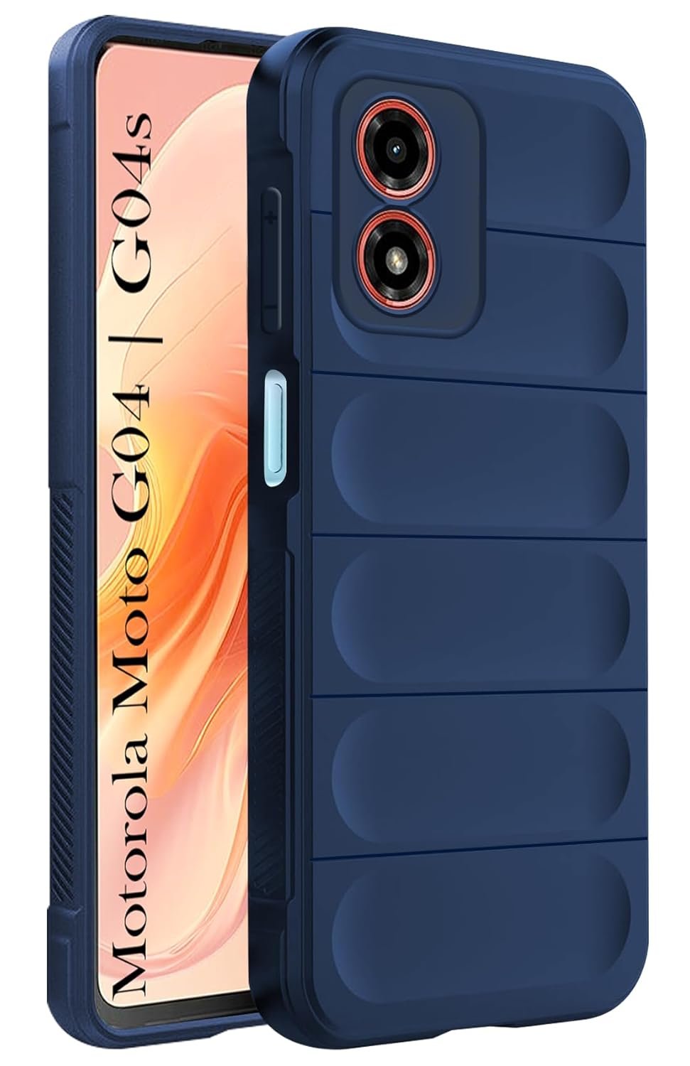 Jkobi Back Cover Case for Motorola Moto G04 | Motorola Moto G04s (Matte Liquid Silicone | Micro-Fiber Cloth Inside | Camera Protection | Shockproof | Blue)