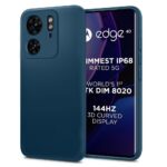 TheGiftKart Liquid Silicon Back Cover Case for Motorola Moto Edge 40 5G | Micro-Fibre Lining Inside | Complete Camera Protection | Shockproof Back Cover Case for Motorola Edge 40 5G (Blue)