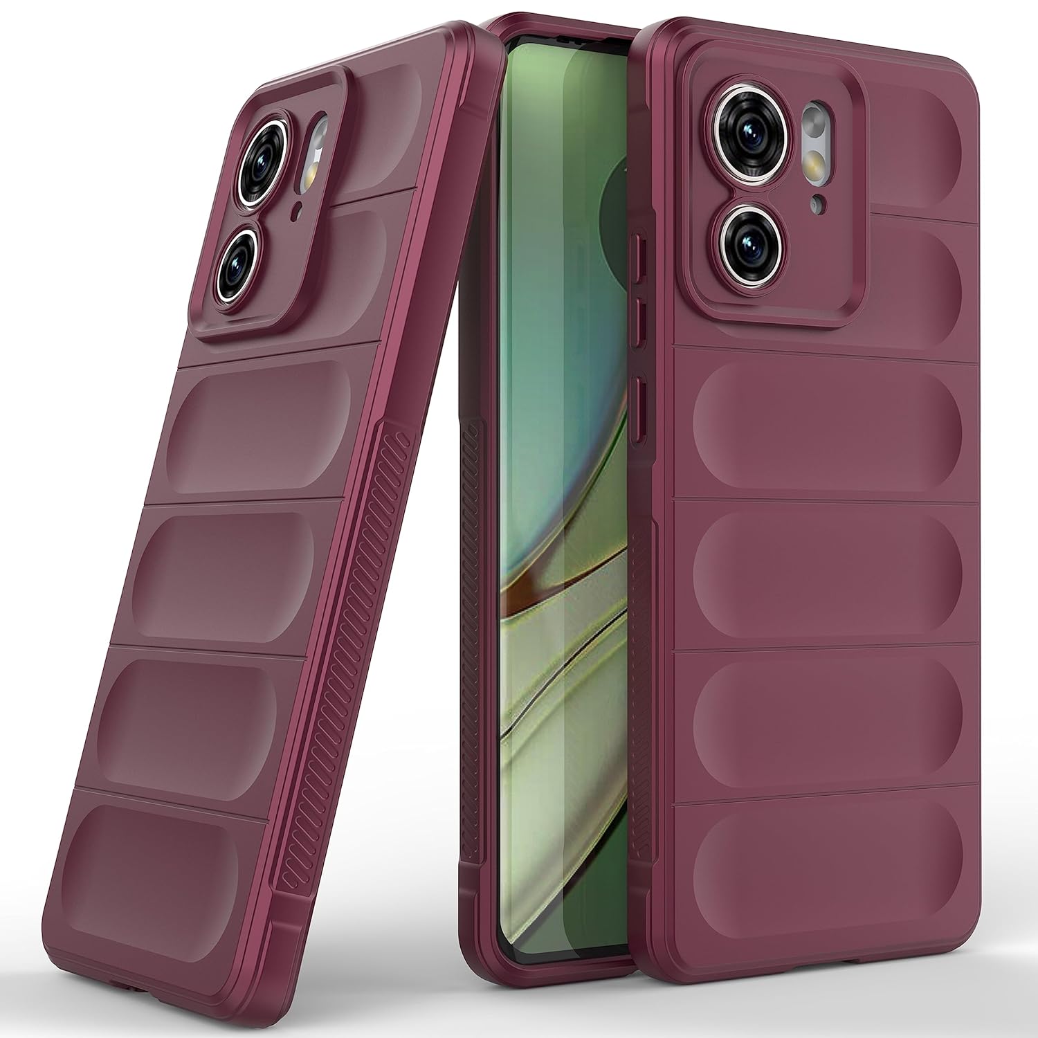 Zapcase Back Case Cover for Motorola Edge 40 5G | Compatible for Motorola Edge 40 5G Back Case Cover | Matte Soft Case | Liquid Silicon Magic Case for Motorola Edge 40 5G with Camera Protection | Plum