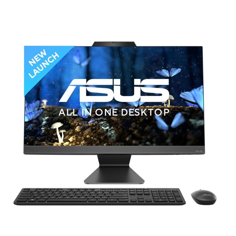 ASUS AiO M3 Series, 27" (68.58 cms) FHD, AMD Ryzen 5 7520U, All-in-One Desktop (16GB/512GB SSD/Windows 11/Office 2021/with Wireless Keyboard & Mouse/Black/8.90 Kg), M3702WFA-BA002WS