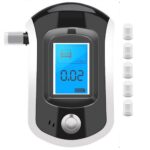 Alcohol Tester Breath Analyzer Digital Breath Blow Analyzer AT6000 Portable Alcohol Testing High Accuracy with 5 Mouthpiece