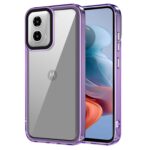 Amazon Basics Back Case Cover for Motorola Moto G34 5G (TPU + PC_Translucent Purple)