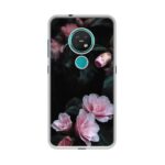 Amazon Brand - Solimo Designer Dark Flowers Photography UV Printed Soft Back Case Mobile Cover for Nokia 7.2