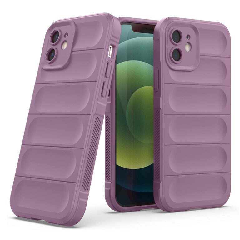 Amazon Brand - Solimo Mobile Cover for Apple iPhone 12 (Silicone_Lavender)