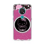 Amazon Brand - Solimo Silicone Designer Kitty with Glitter Uv Printed Soft Back Case Mobile Cover for Nokia 7.2, Multi-Coloured