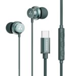 Ambrane Type C Wired Earphones with in-line Mic for Clear Calling, 1.2M Cable, 10mm Dynamic Drivers for BoostedBass, Control Buttons for iPhone 15, Samsung & Type C Devices (Stringz 38C, Green)