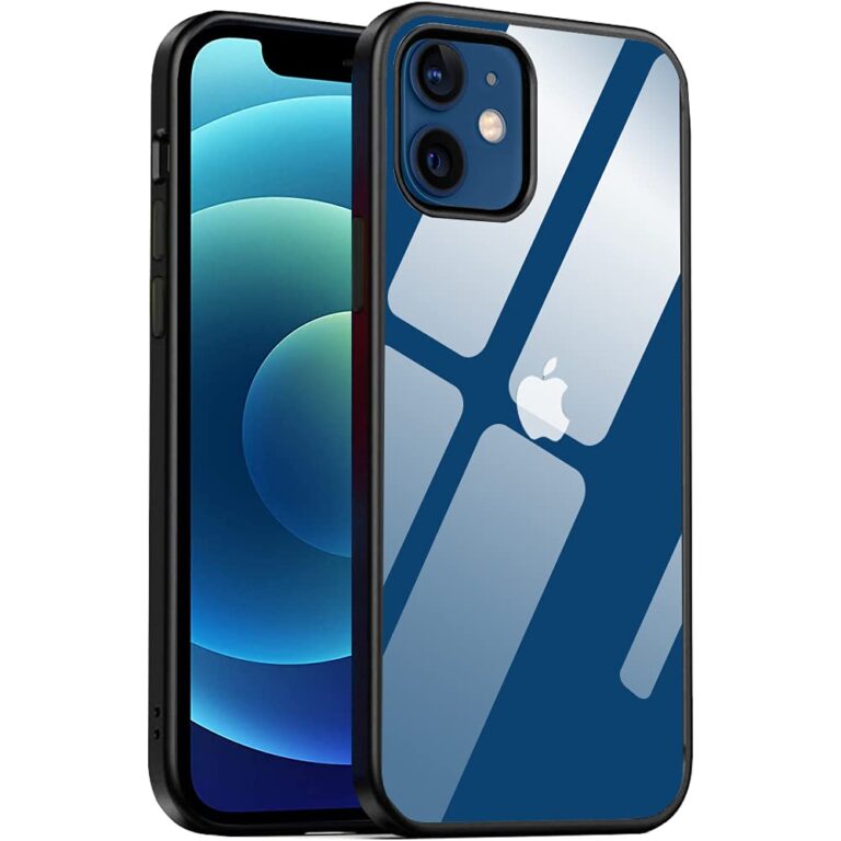 Amozo Ultra Hybrid Camera and Drop Protection Back Case Cover for iPhone 12 Mini (Black| PolyCarbonate)