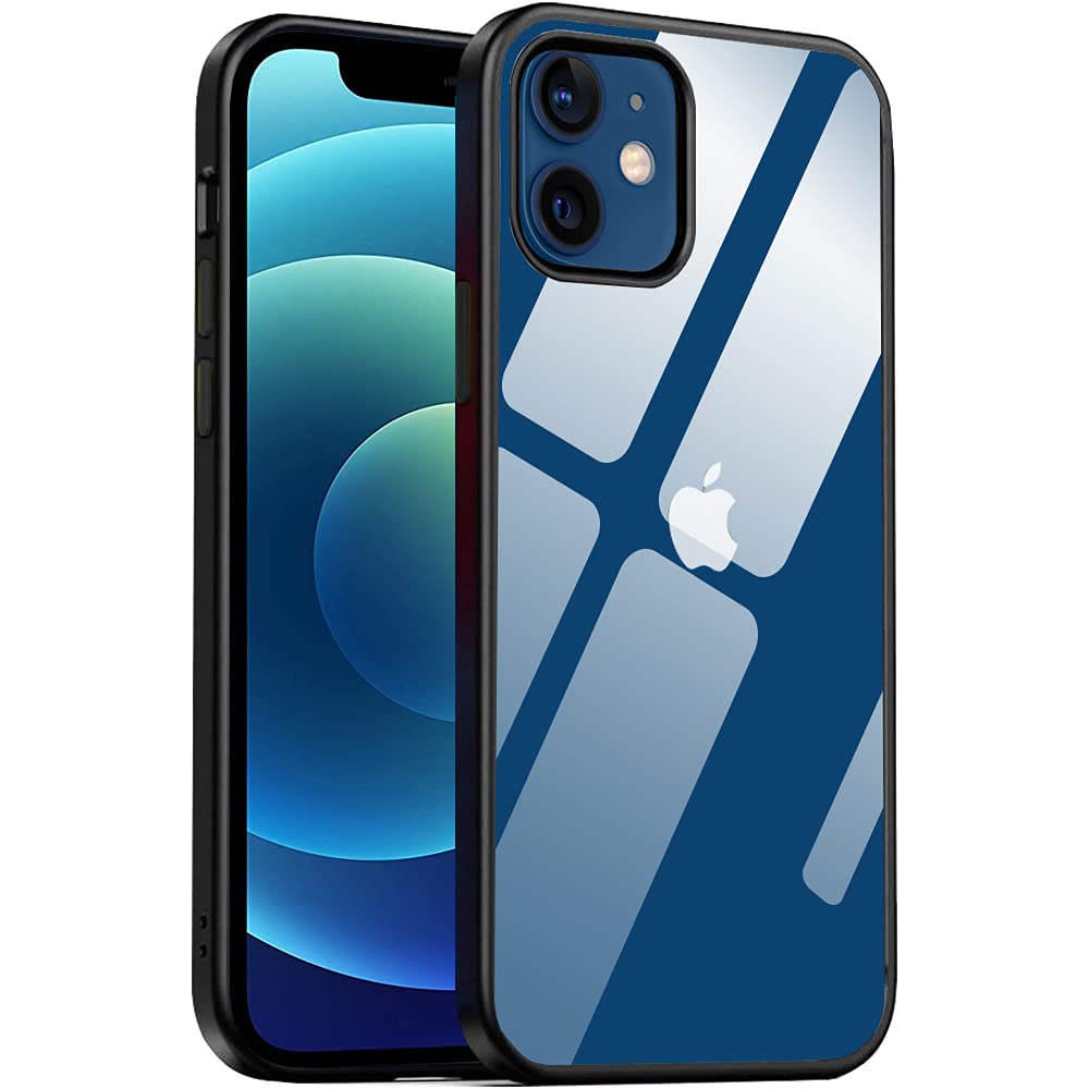 Amozo Ultra Hybrid Camera and Drop Protection Back Case Cover for iPhone 12 Mini (Black| PolyCarbonate)