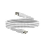 Belkin USB-C to USB-C Braided 3.3 Feet (1 Meter) Fast charging Type C Cable, for iPhone 15 Series and other USB-C Devices, Tough and Durable, 60W PD, USB-IF Certified - White
