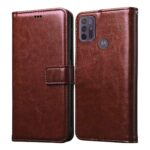 Casotec Flip Cover for Motorola Moto G30 / Moto G10 Power | Premium Leather Finish | Inbuilt Pockets & Stand | Flip Case for Motorola Moto G30 / Moto G10 Power (Brown)