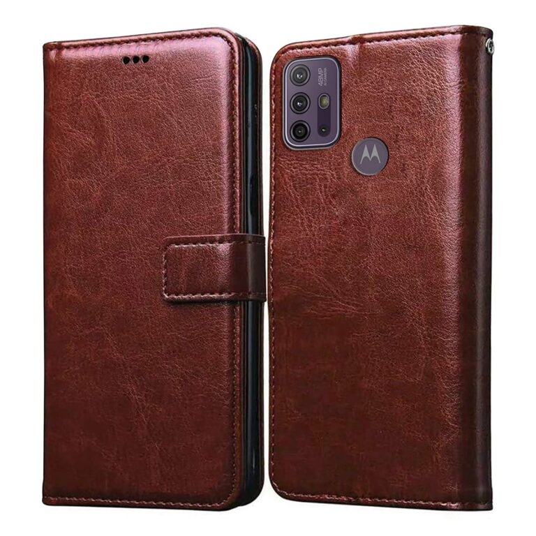 Casotec Flip Cover for Motorola Moto G30 / Moto G10 Power | Premium Leather Finish | Inbuilt Pockets & Stand | Flip Case for Motorola Moto G30 / Moto G10 Power (Brown)