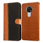 Casotec Flip Cover for Nokia 6.2 | Premium Leather Finish | Inbuilt Pockets & Stand | Flip Case for Nokia 6.2 (CamelBlue)