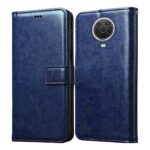 Casotec Flip Cover for Nokia G20 | Premium Leather Finish | Inbuilt Pockets & Stand | Flip Case for Nokia G20 (Blue)