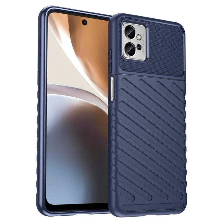 Casotec Shockproof Back Cover Case for Motorola Moto G32 4G | 360 Degree Protection | Protective Design | Anti-Scratch Tough Slim TPU Case for Motorola Moto G32 4G (Blue)