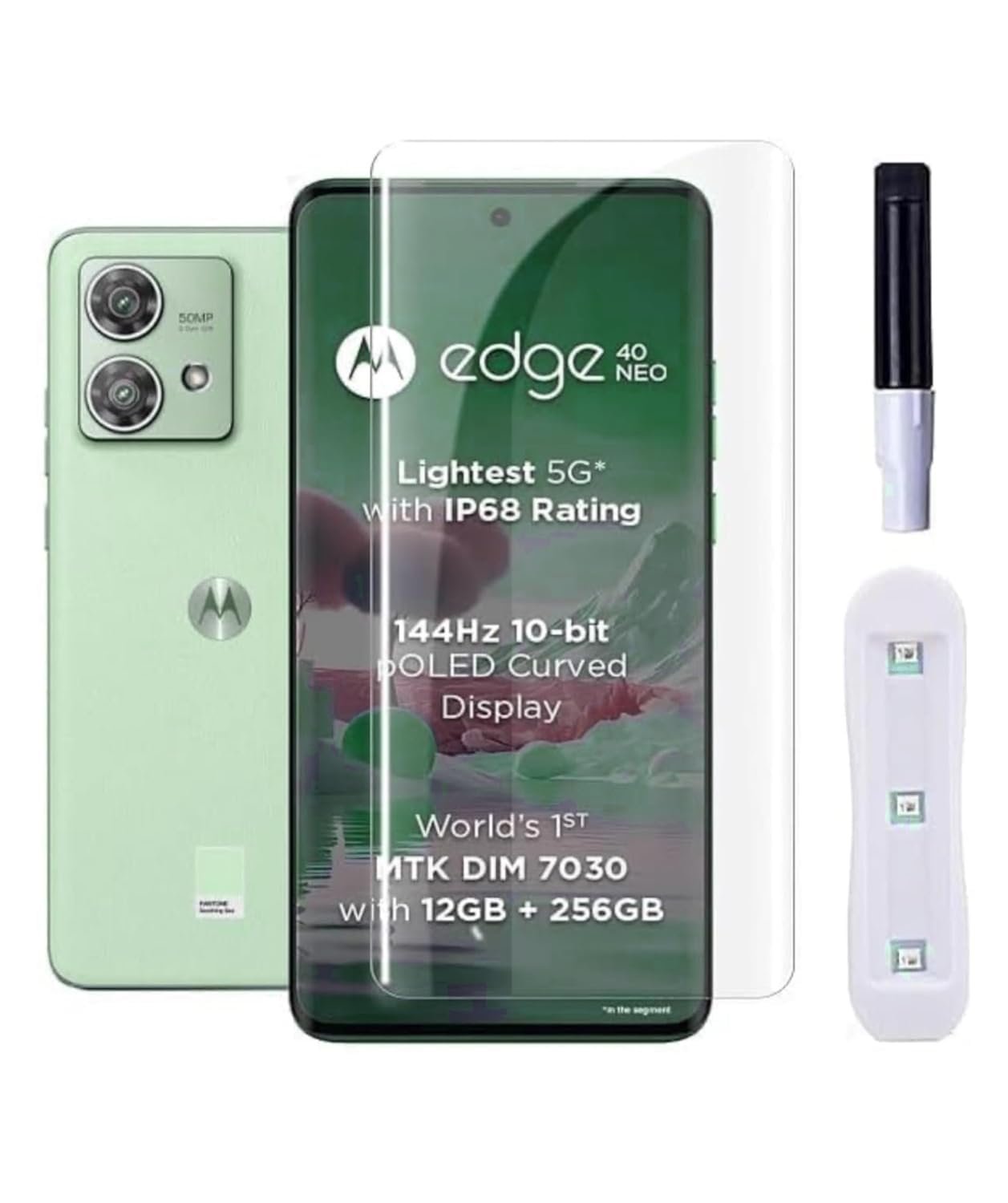 DD SON Premium UV Tempered Glass Screen Protector Compatible for Motorola Edge 40 Neo 5G (Pack Of 1) with Edge to Edge Full Coverage UV and Easy Installation Kit