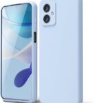 DIZORO Compatible with Motorola g64 5G Back Cover with Upgraded Square Edges for Camera Protection Shockproof Flexible Matte Liquid Silicone Mobile Phone Case (Sierra Blue)