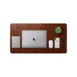 DailyObjects Large Premium Vegan Leather Anti-Skid, Anti-Slip | Reversible Desk spread Turf Desk Mat/Laptop mat for Work from Home/Office/Gaming- Extended mouse pad and keyboard desk pad - Desk Mat
