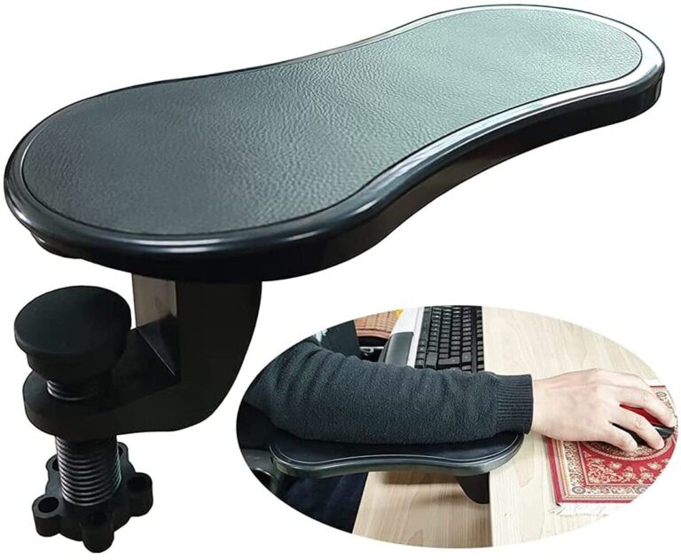 FreshDcart Adjustable Computer Arm Rest Ergonomic Attachable Computer Table Arm Support Stand Desk Rests Chair Extender for Home Office(Black Pack Of 1)