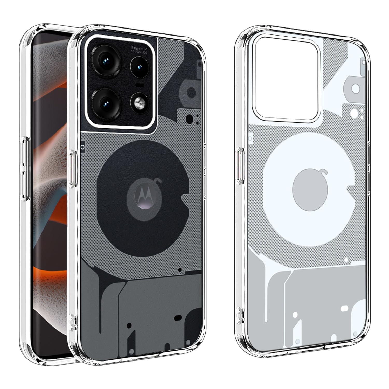 HELLO ZONE Back Cover Case for Motorola Moto Edge 50 Pro 5G (Designer Matte Finish Soft Transparent)