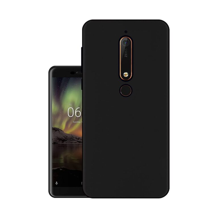 HELLO ZONE Exclusive Matte Finish Soft Back Case Cover for Nokia 6.1 - Black