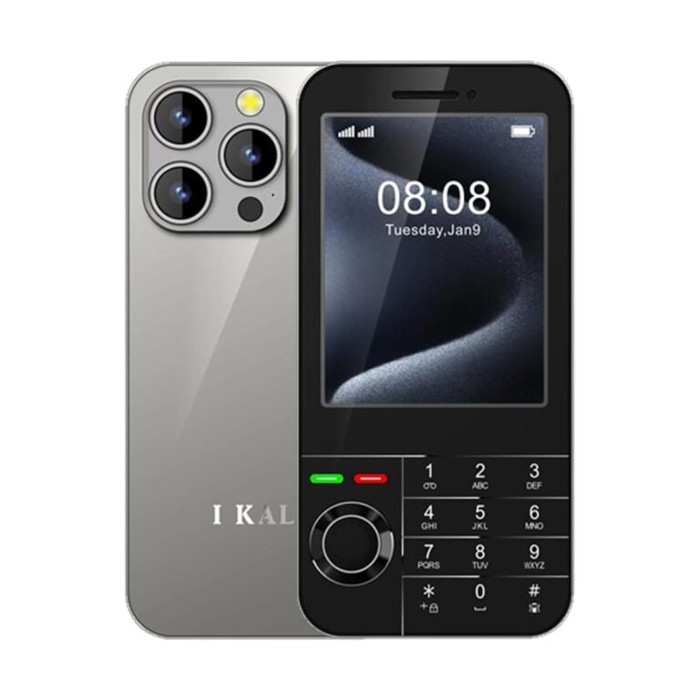 IKALL A4 Premium Design Multimedia Keypad Mobile Feature Phone, 2000 mAh Built-in Battery and Type-C Charging Point (Silver)