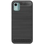 Inktree Back Cover Case for Nokia C12 / Nokia C12 Pro/Nokia C12 / Nokia C12 Pro Cases & Covers (Carbon Fibre Rugged Armour Black Colour)