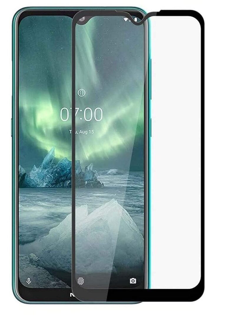 JGD PRODUCTS® Edge to Edge Tempered Glass Screen Protector for Nokia 6.2/7.2 with Installation kit