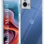 Jkobi Back Cover for Motorola Moto G34 5G (Silicone Clear Shockproof Case with Camera Protection | Soft and Flexible | Transparent)