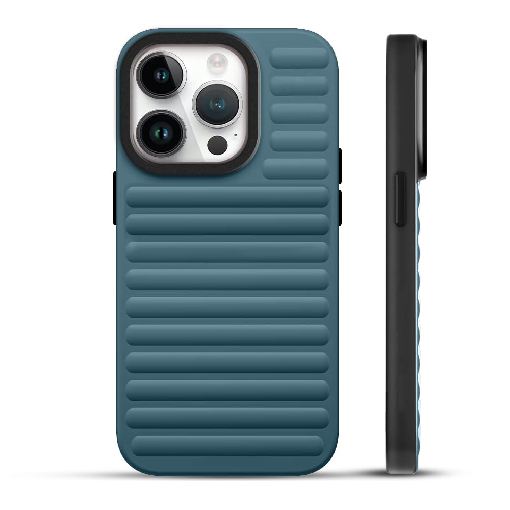 KARWAN® Back Case Cover for iPhone 13 Pro Max [Military Grade Protection] Hard & Soft Bumper Anti-Scratch Protective Shockproof Cover for iPhone 13 Pro Max - Blue