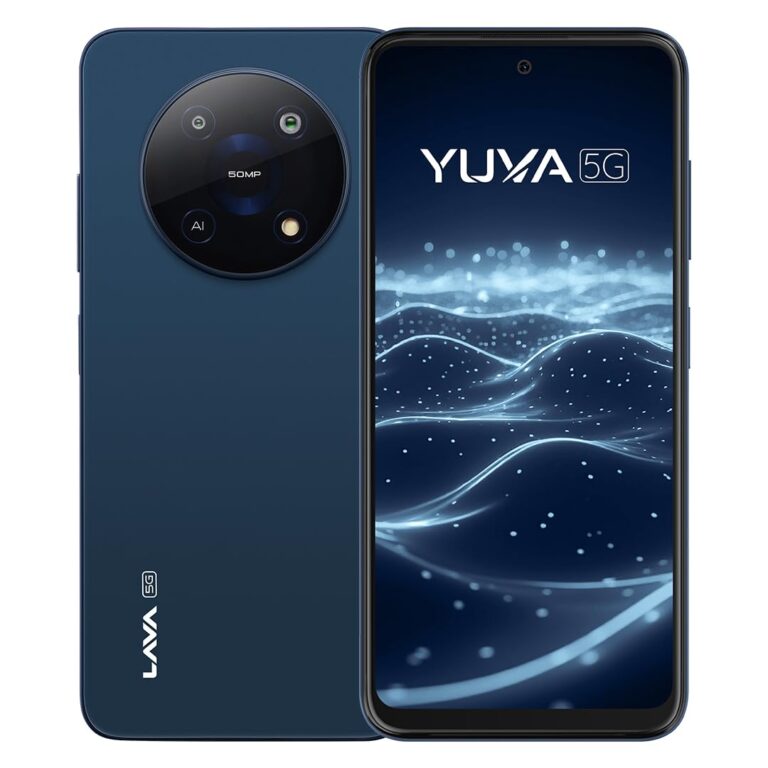 Lava Yuva 5G (Mystic Blue, 4GB RAM, 128GB Storage) |Octacore 5G 6nm Processor | 50 MP AI Camera |5000 mAh Battery| Upto 8 GB Expandable RAM