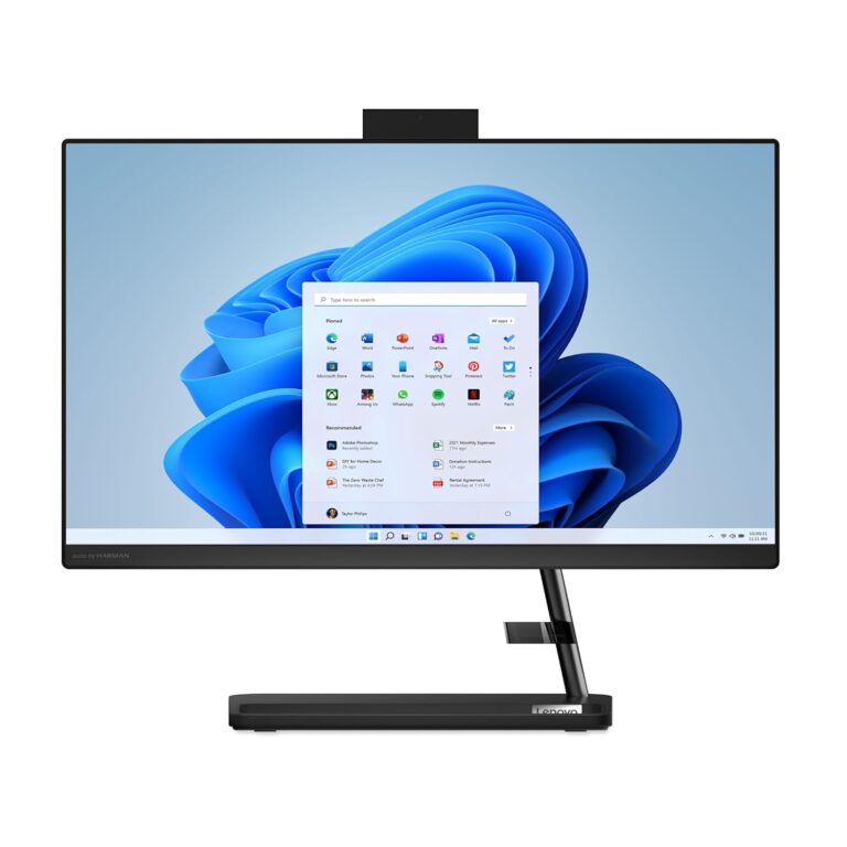 Lenovo IdeaCentre AIO 3 Intel Celeron 7305 22" FHD IPS 3-Side Edgeless All-in-One Desktop with Alexa Built-in (8GB/512GB SSD/Win11/HD 720p Camera/Wireless Keyboard & Mouse), F0GG0061IN