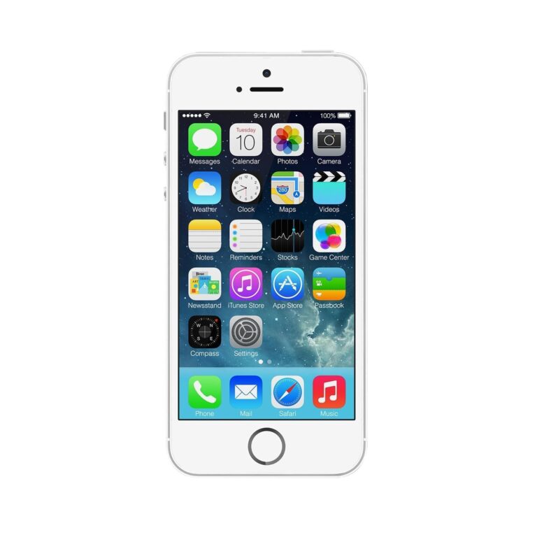 Mobile Phone 5s Silver 16GB Storage Compatible for iPhone (1 Year Warranty)