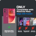 Mr. Case Liquid Silicone Case for Motorola Moto Edge 50 Fusion | Comfort Grip soft touch matte TPU | - Blue