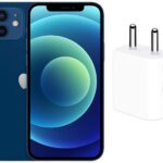 New Apple iPhone 12 (128GB) - Blue with Apple 20W USB-C Power Adapter