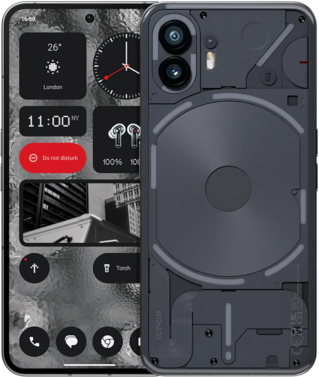 Nothing Phone (2) 5G (Grey, 12GB RAM, 256GB Storage) | 6.7" LTPO OLED AMOLED Display | 50 MP(OIS) + 50MP | 32MP Front Cam| Qualcomm Snapdragon 8+Gen 1 | 4700 mAh Battery 45W Charging| 100% in 55 Mins