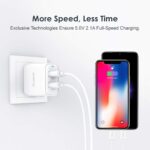 Oraimo Wall Charger, Dual Port Fast Charger 5V/2.4A Fast Charging Power Adapter Compatible with iPhone 14/13/12/X,Samsung S21/S20/Note 20/10/9/8,Sony,Xiaomi,iPad,MacBook