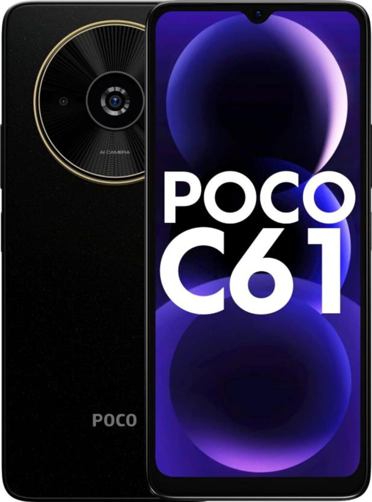 POCO C61 Diamond Dust Black 6GB RAM 128GB ROM