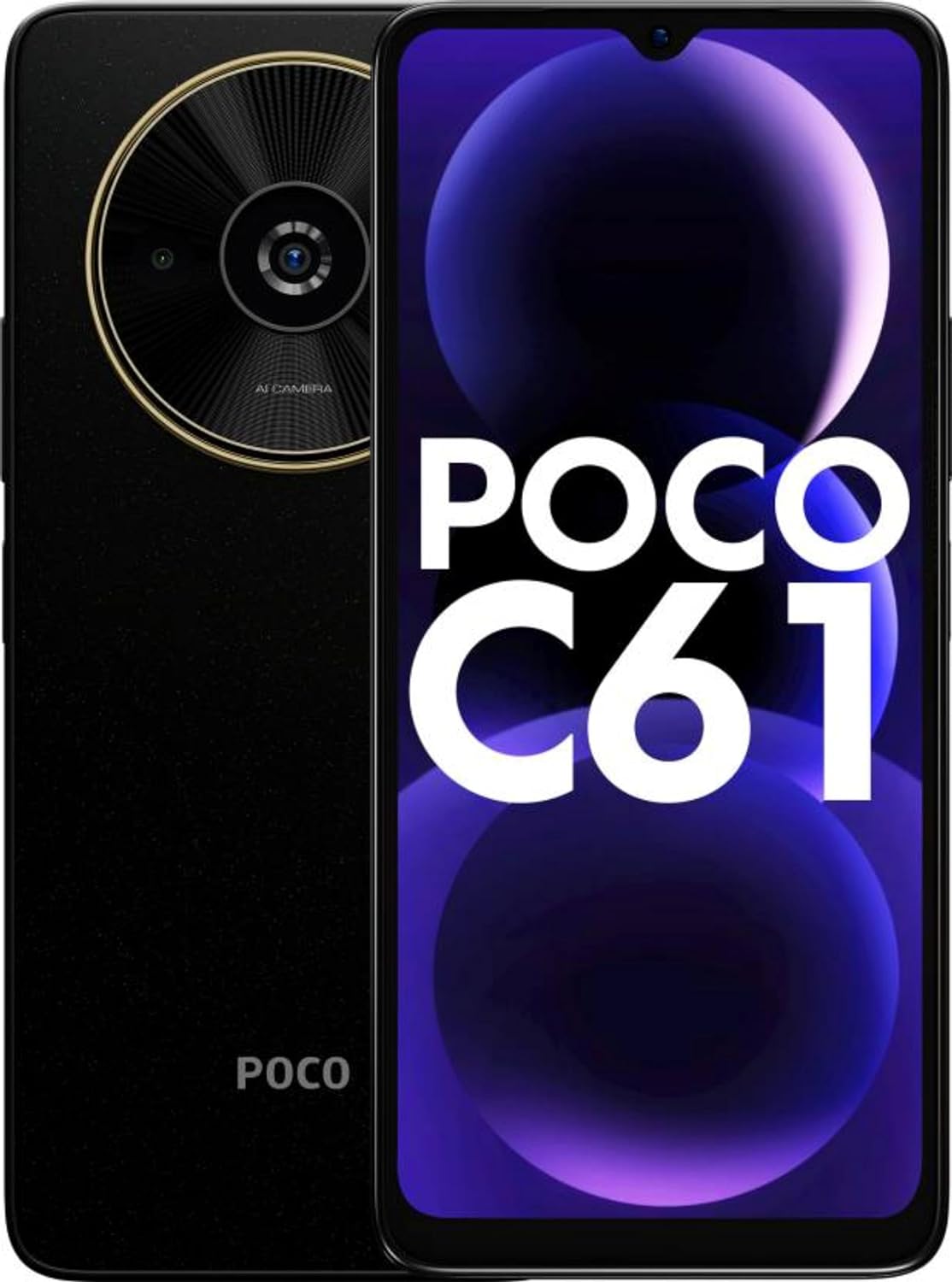 POCO C61 Diamond Dust Black 6GB RAM 128GB ROM