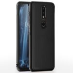Pikkme Nokia 6.1 Plus Back Cover | Flexible Pu Leather | Full Camera Protection | Raised Edges | Super Soft-Touch | Bumper Case for Nokia 6.1 Plus (Black)