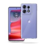 Plus Clear Transparent Back Case Cover for Motorola Moto Edge 50 Pro 5G | Full Device Protection | Shockproof TPU | Flexible Silicone Back Cover Case – Transparent