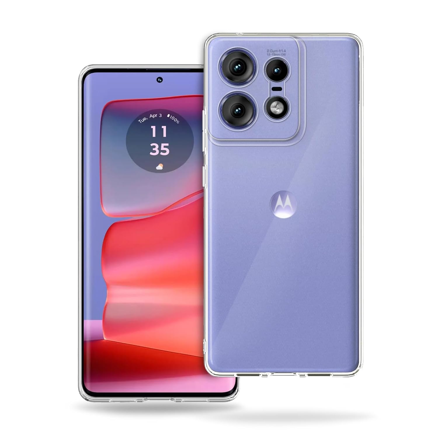 Plus Clear Transparent Back Case Cover for Motorola Moto Edge 50 Pro 5G | Full Device Protection | Shockproof TPU | Flexible Silicone Back Cover Case โ Transparent