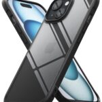 Ringke TPU+PC Fusion Bold Compatible With Iphone 15 Plus Case Cover Firm Grip Frame Style Anti-Yellowing Clear Transparent Hard Back Shockproof Bumper Iphone 15 Plus Back Cover - Black