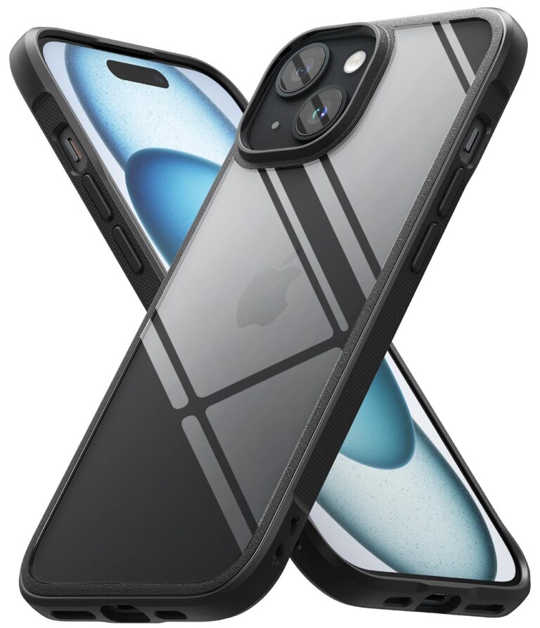Ringke TPU+PC Fusion Bold Compatible With Iphone 15 Plus Case Cover Firm Grip Frame Style Anti-Yellowing Clear Transparent Hard Back Shockproof Bumper Iphone 15 Plus Back Cover - Black