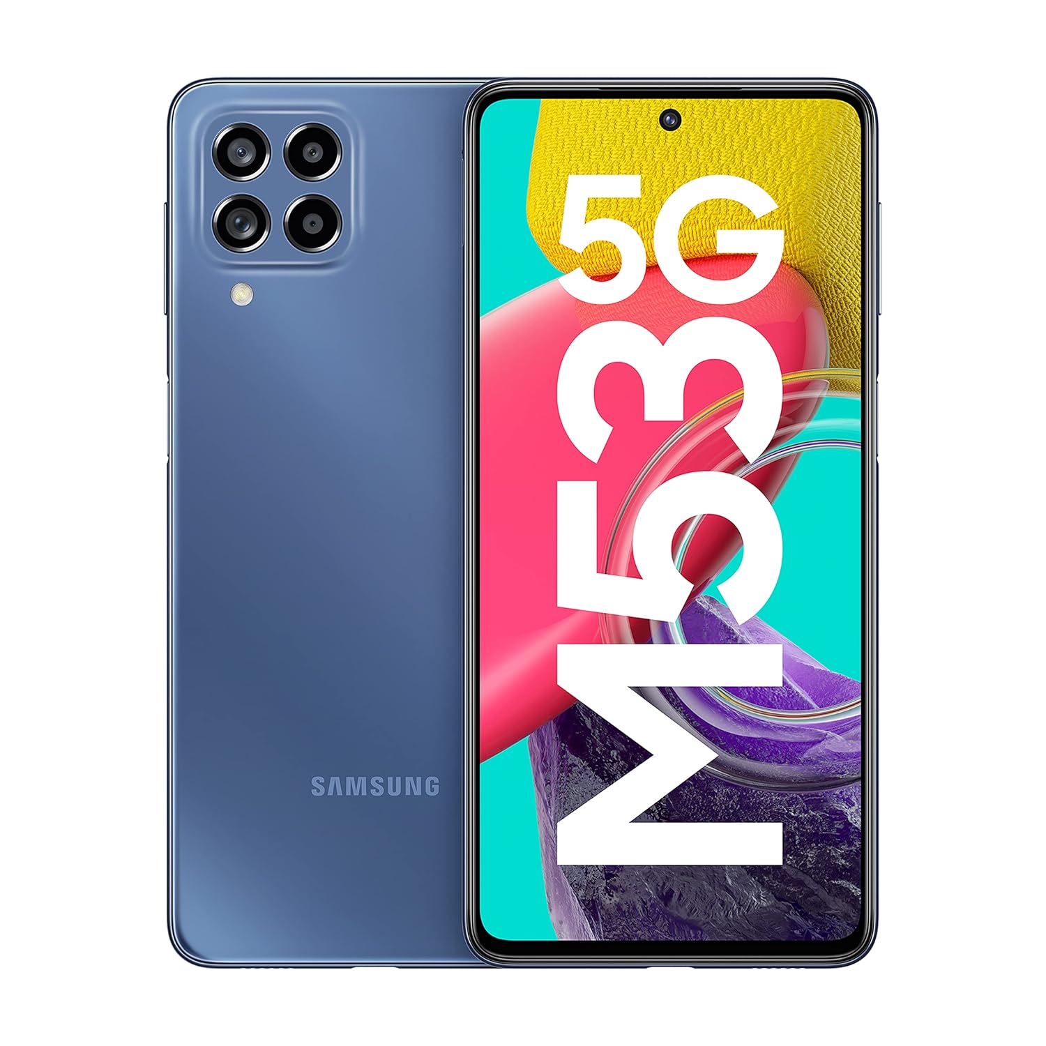 Samsung Galaxy M53 5G (Deep Ocean Blue, 6GB, 128GB Storage) | 108MP | sAmoled+ 120Hz | 12GB RAM with RAM Plus | without Charger